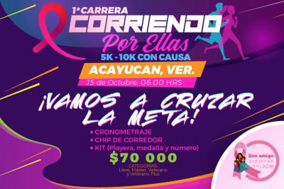1ER CARRERA CORRIENDO POR ELLAS 5K Y 10K CON CAUSA